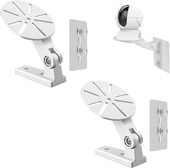 ZORBES® 2 Set CCTV Camera Wall & Ceiling Mounting,Strong Adhesive Wall Camera Mount,Security Bracket Universal Mount Holder for Indoor & Outdoor Use No Drill Installation
