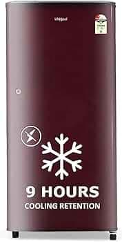 Whirlpool 184 L 2 Star Direct-Cool Single Door Refrigerator (205 WDE CLS 2S SHERRY WINE-Z, Red)
