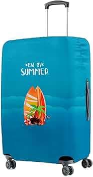 Cortina Polyester Luggage Cover Trolley Travel Covers Washable Dust Proof Anti-Scratch Suitcase Protector, Medium-Blue