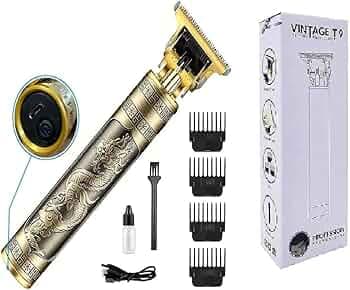 Trimmer Men Professional Cordless Hair Clipper Dragon Style,Rechargeable Trimmer For Beard,Hairs,Moustache & Face,Electric T Blade Zero Gapped Shaving Machine Men's Grooming Kit (TRIMMER CHRGING P)