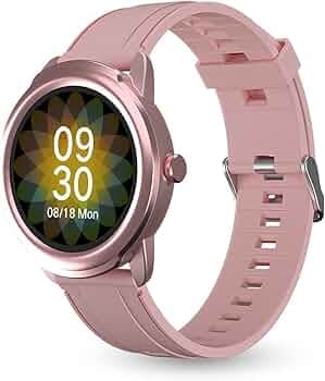 Portronics Kronos Beta Smart Wrist Watch with Full Touch Control, 1.28 inch TFT-LCD Display, 512MB Flash Memory, IP68 Waterproof, Heart Rate Monitor, Sleep & Step Tracker, Long Battery Life(Rose Gold)