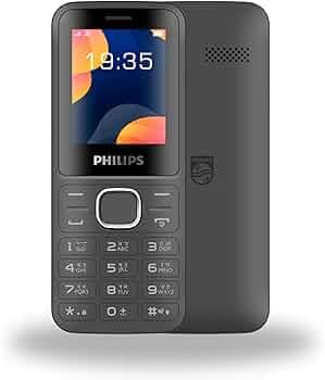Philips All-New E2104 Dual Sim keypad Phone (with Voice Talker Feature) | Loud 2030mm Speaker | Long Lasting Battery | Projector Torch | Wireless FM | Digital Camera | Type C Charging (Cool Gray)