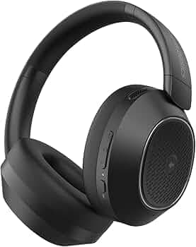 Amazon Basics Pro Series ANC Over Ear Wireless Headphones, Hybrid ANC (Up to 38 dB), Bluetooth 5.3, 28 Hr Playtime, Noise Cancelling with Mic, 40mm Drivers, Ergonomic Foldable Design, Black