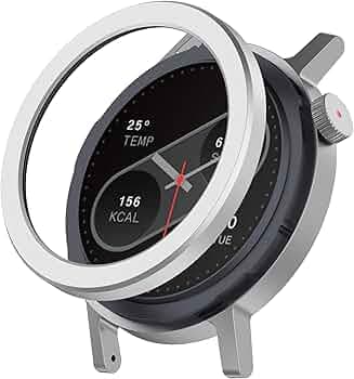 Wisely Protective Bezel Ring Compatible For CMF Nothing Watch Pro 2 Smartwatch Metal Flat Ring Bezel Guard, Anti Scratch Bumper Full Coverage Watch Protector-Silver