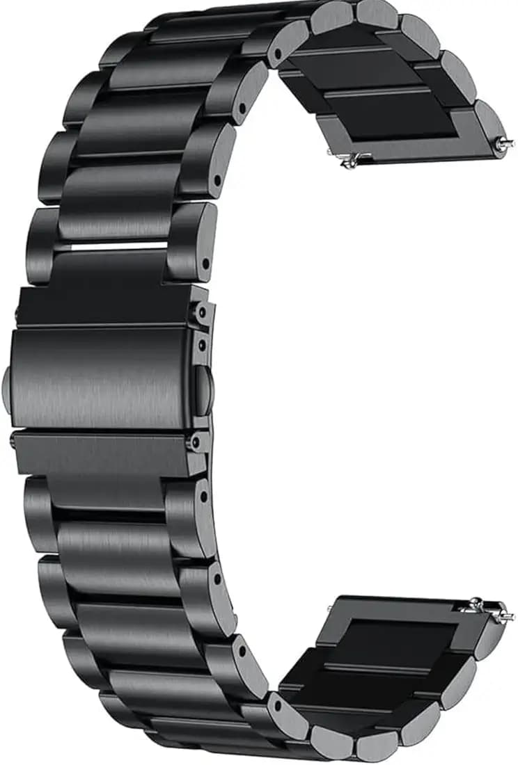 IIK COLLECTION 22mm Metal Strap and Silicone Strap for Smart Watches| combo pack of strap Compatible with Noise, Boat Xtend, Pebble, Boat, Boat Flash, Noise Color fit,Ultra Smart Watch & All Watches