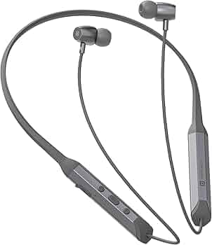 Portronics Harmonics Z12 in Ear Bluetooth Neckband with Metallic Built & Hall Switch(ON/Off),Upto 35 Hours Playtime, Gaming/Music Mode, Low Latency, Bluetooth Version 5.3V, Type C Fast Charging(Grey)