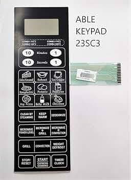 Able 23SC3 Microwave Oven Membrane Keypad