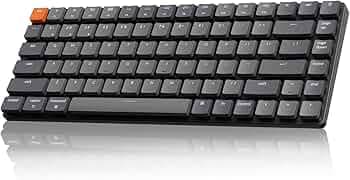 Keychron K3 Version 2, 84 Keys Ultra-Slim Wireless Bluetooth/USB Wired Mechanical Keyboard with White LED Backlit, Low-Profile Gateron Mechanical Brown Switch Compatible with Mac Windows