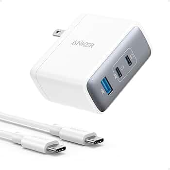 Anker Nano 100W USB-C Charger, 3-Port Fast Compact GaN Charger for MacBook Pro/Air, Pixelbook, ThinkPad, Dell XPS, iPad Pro, iPhone 15 Series, Galaxy S23, and More (USB-C to USB-C Cable Included)