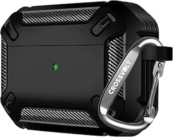 Rugged Cover for Airpods Pro 2 Case USB-C/Lightening | Supports Magsafe & Wireless Charging | Drop & Shockproof | TPU |Compatible with Airpods Pro2 & Pro (2023/2022/2019)-Matte Black