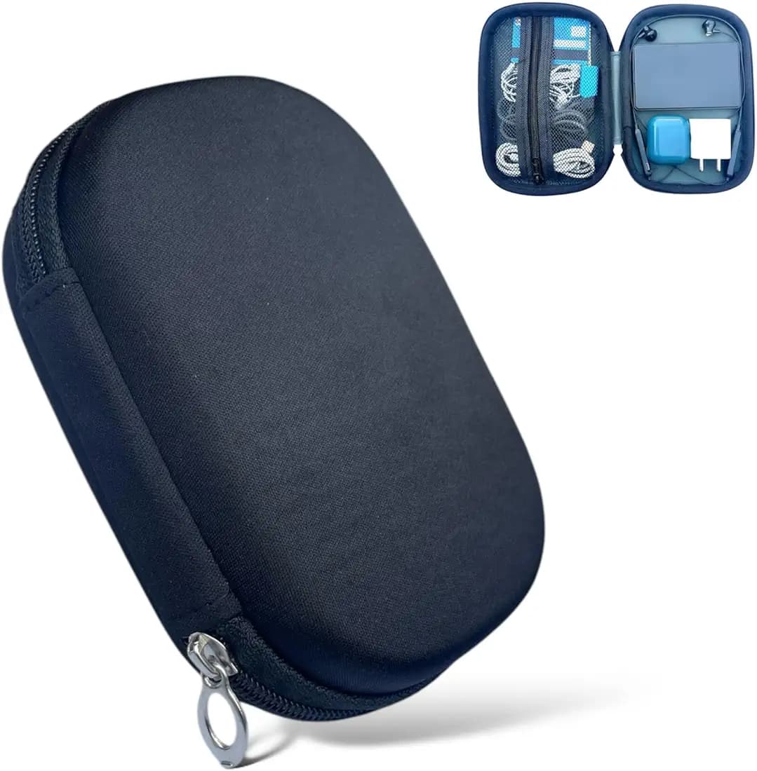 TechMate Gadget Organizer Case | Travel Electronics Accessories Bag for Charger, Cables, Power Bank, Earphones & Hard Drive | Portable Waterproof Hard Pouch