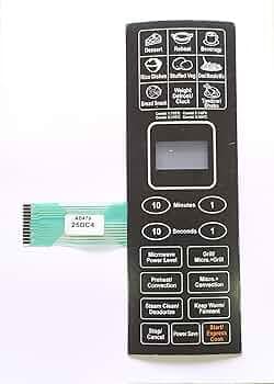 Able 25BC4 Microwave Oven Membrane Keypad (Black)